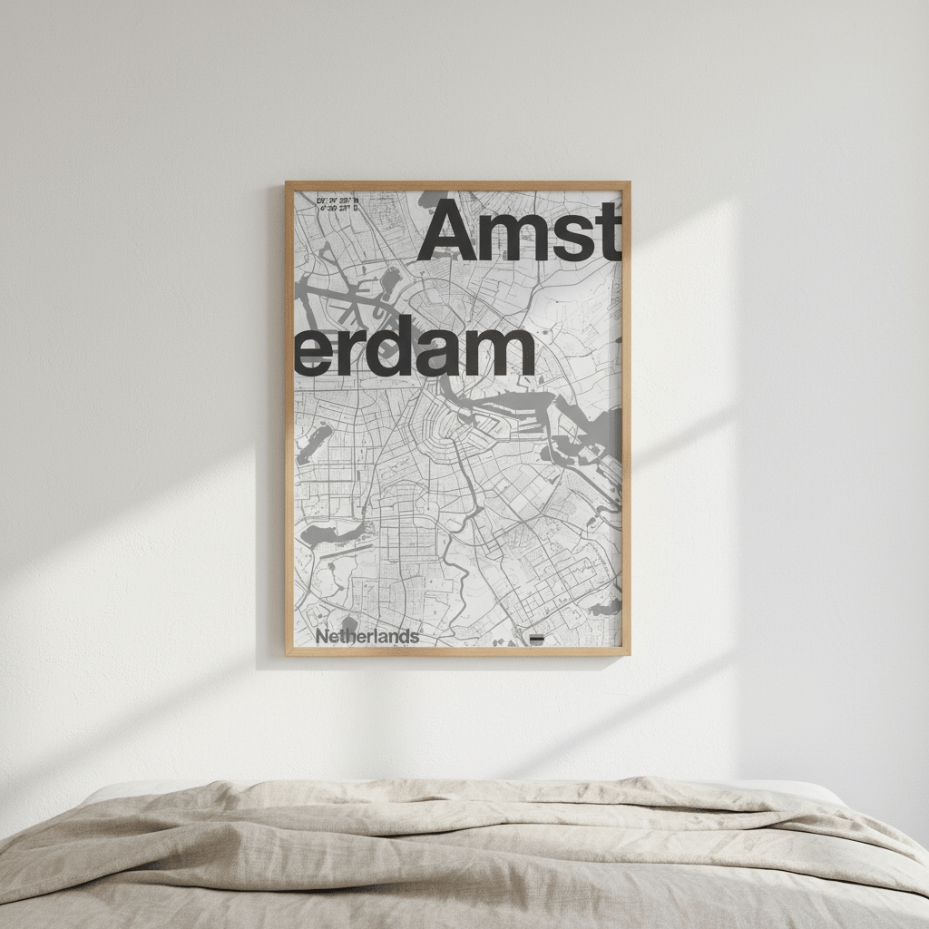Amsterdam Map by Florent Bodart wall - art - picture - poster