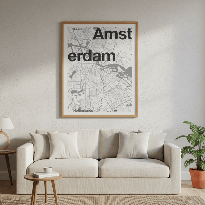 Amsterdam Map by Florent Bodart wall - art - picture - poster