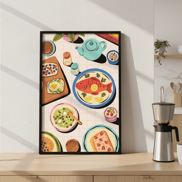 An Italian Lunch Illustration Wall Art by Lisa Solomoniuk wall - art - picture - poster