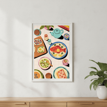 An Italian Lunch Illustration Wall Art by Lisa Solomoniuk wall - art - picture - poster