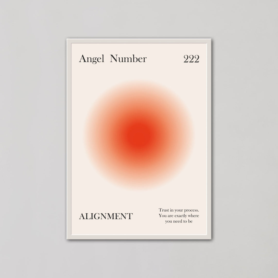 Angel Number 222 Alignment Red Aura Wall Art - Style My Wall