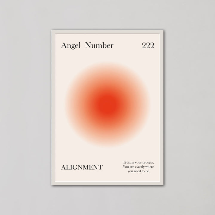 Angel Number 222 Alignment Red Aura Wall Art - Style My Wall