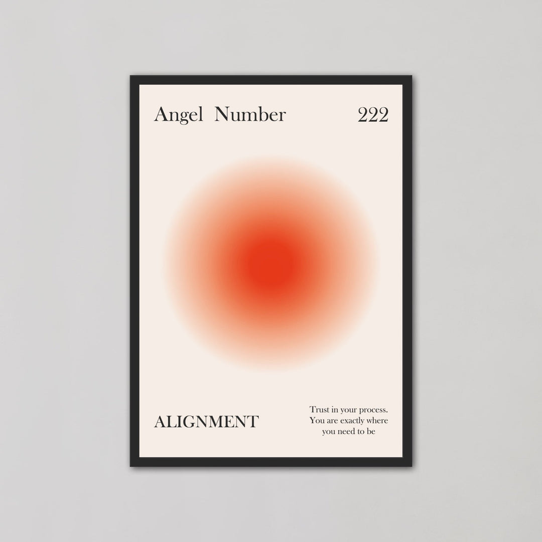 Angel Number 222 Alignment Red Aura Wall Art - Style My Wall