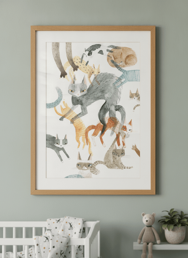 Angry Cats By Luka VA | Art & Canvas Print
