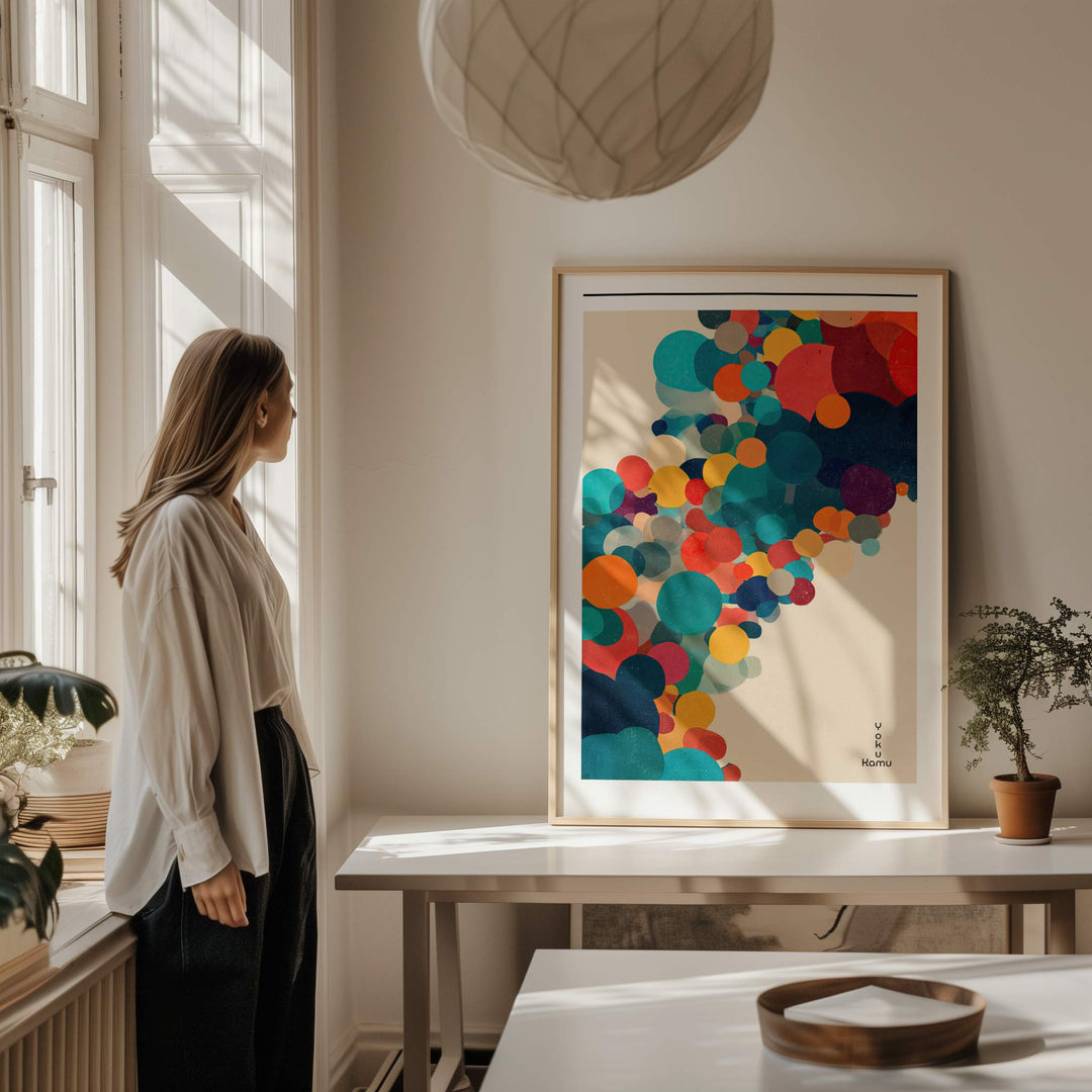 Abstract Japanese Yayoi Kusama Inspired wall art print