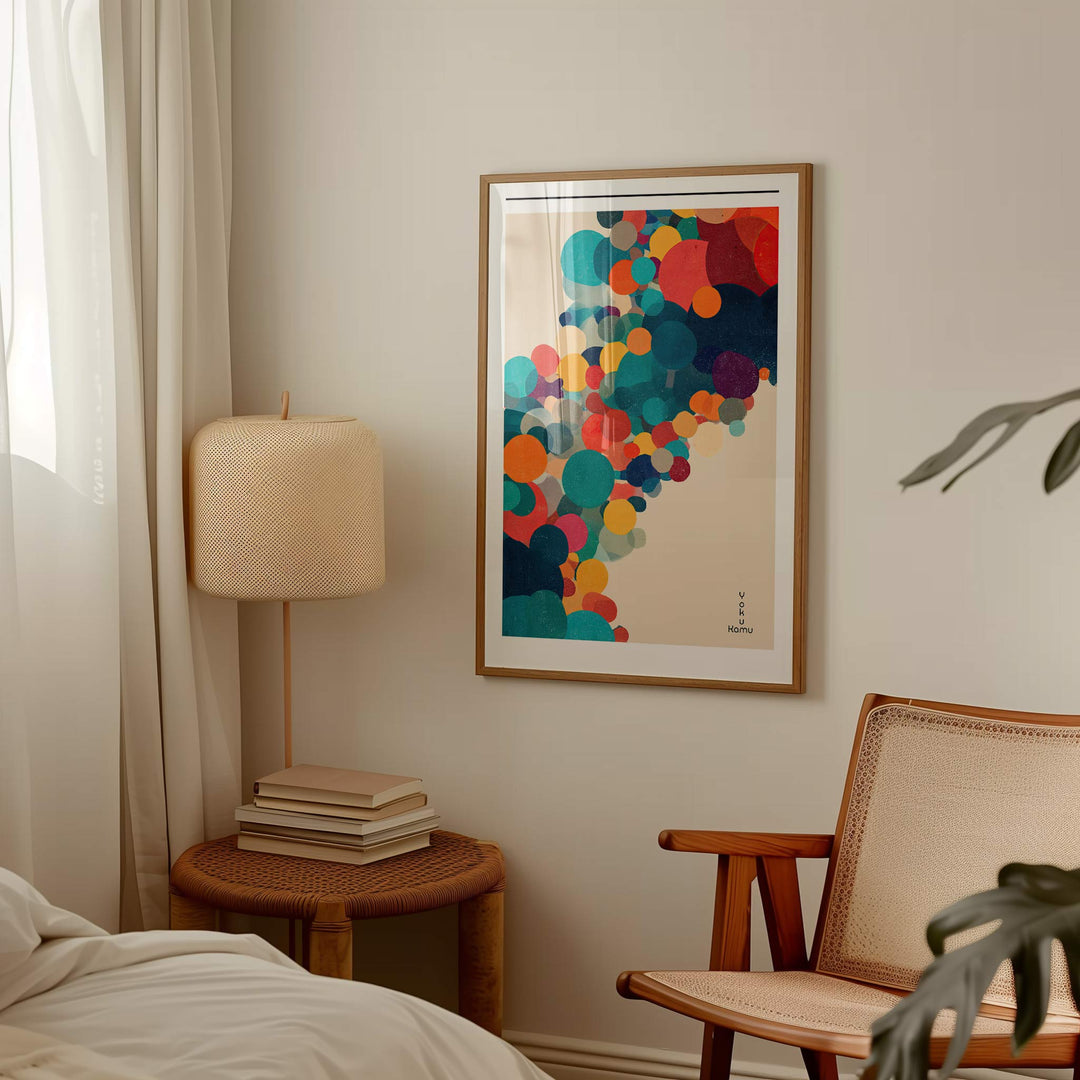 Colourful abstract wall art design print