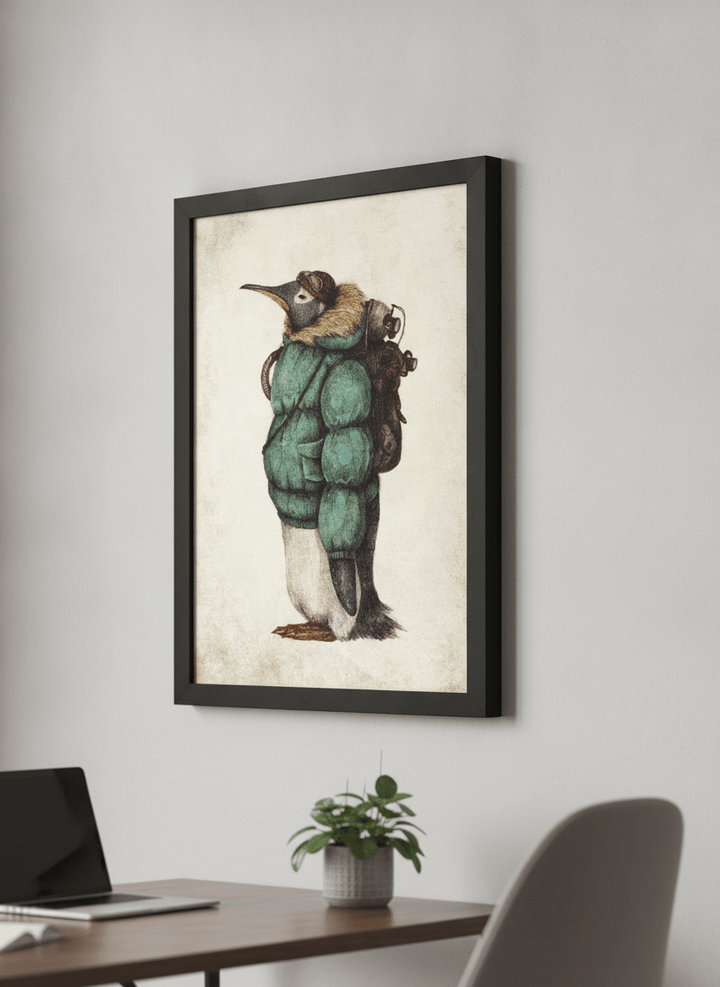 Contemporary wall art featured in a bright modern office workspace