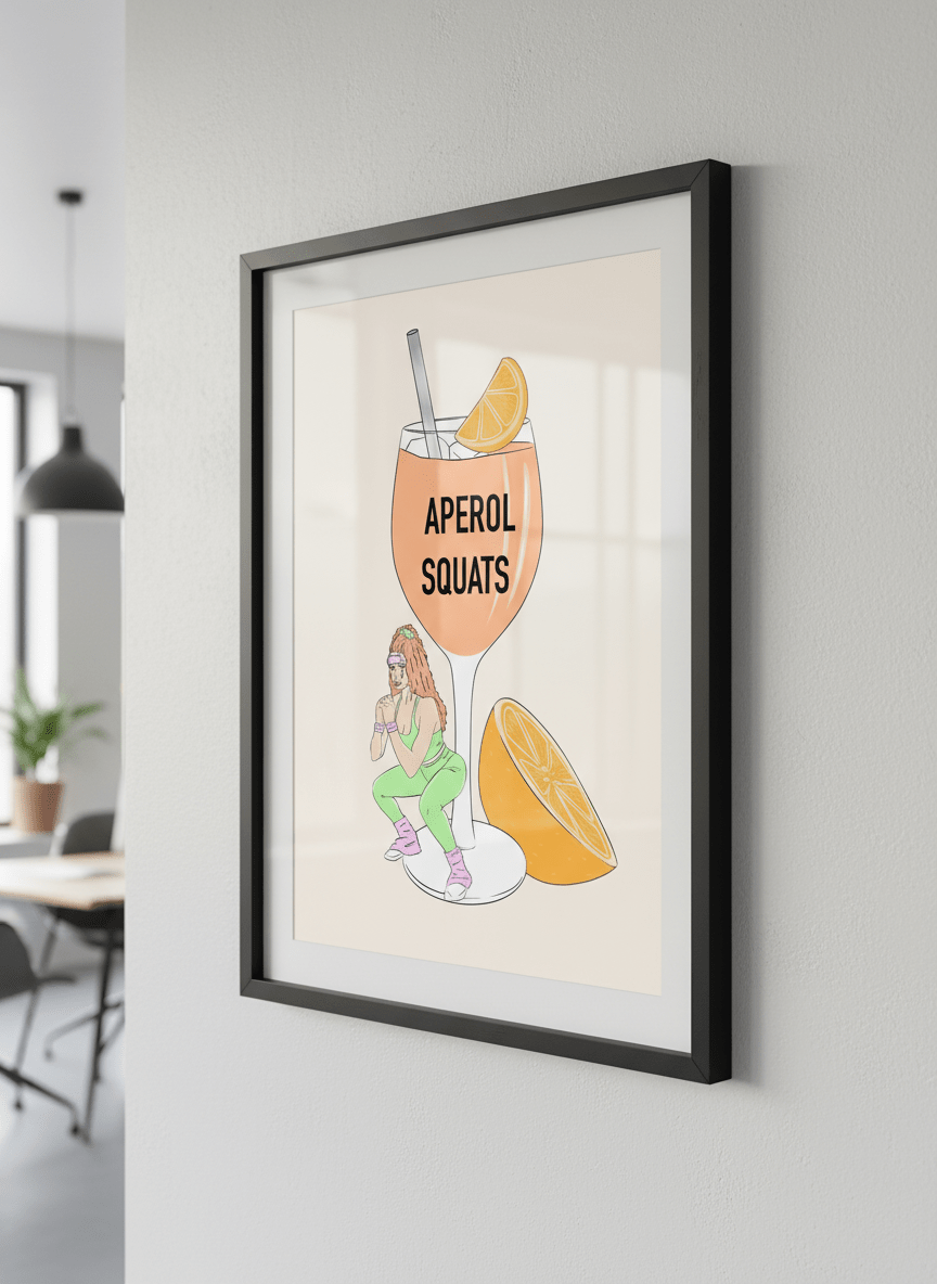 Contemporary wall art featured in a bright modern office workspace