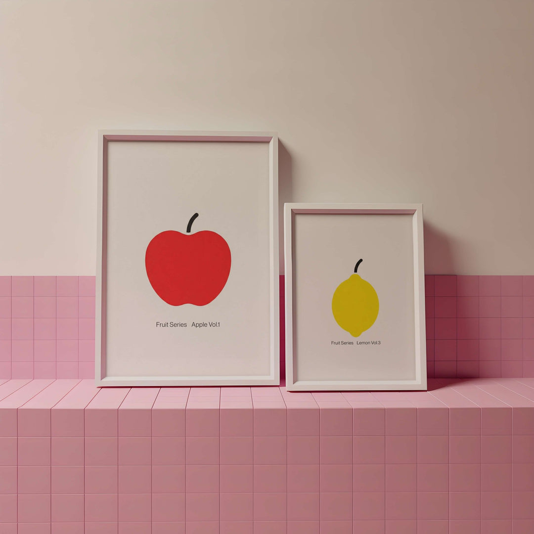 Apple & Lemon Fruit Series Vol.3 Duo wall - art - picture - poster