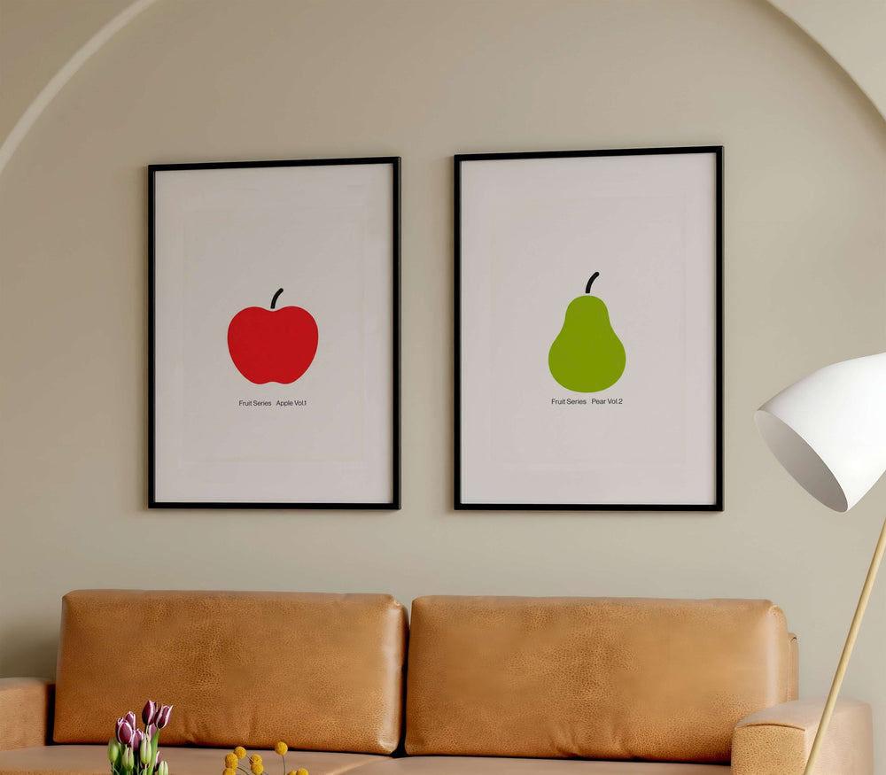 Apple & Pear Fruit Series Vol.1 Wall Art Pair wall - art - picture - poster