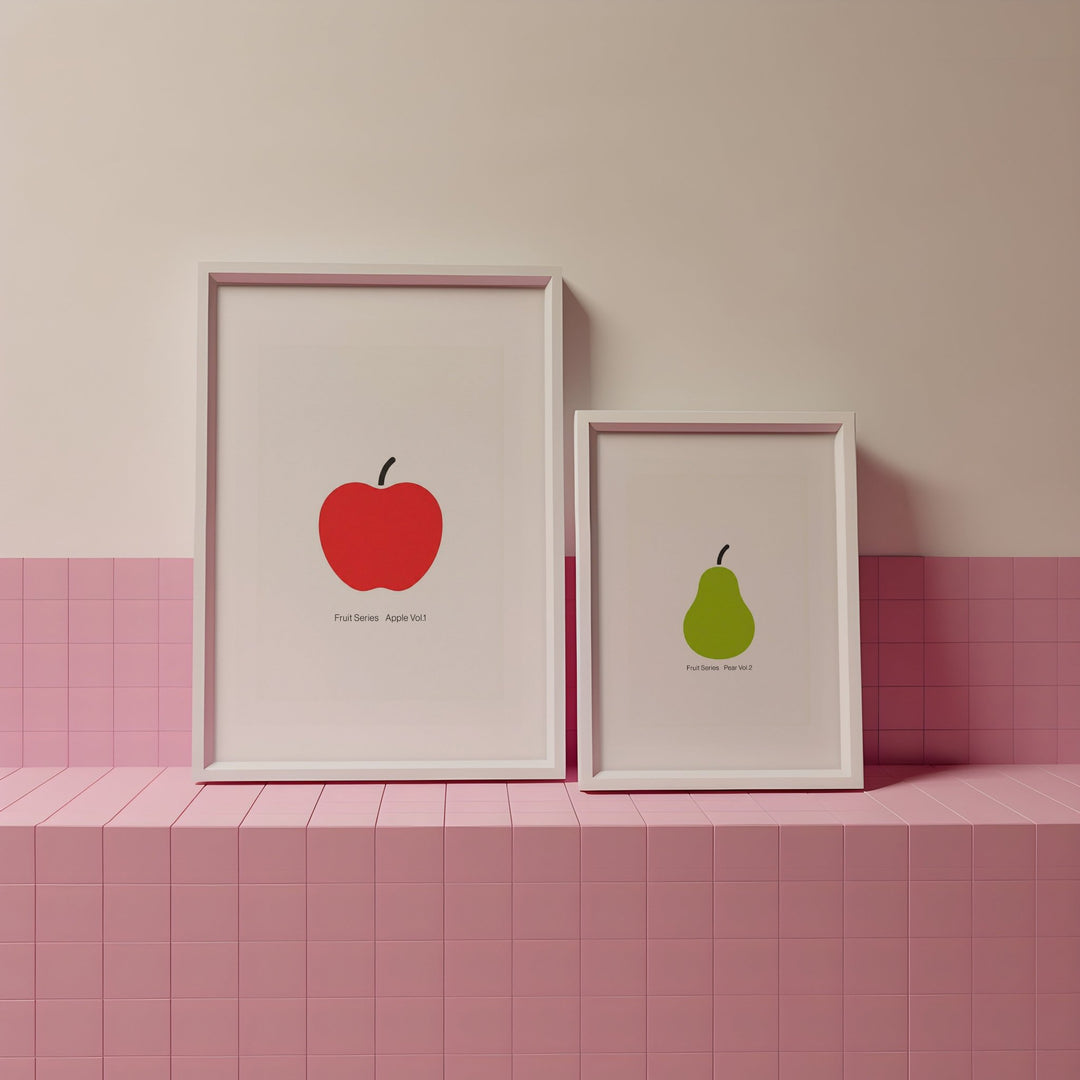 Apple & Pear Fruit Series Vol.1 Wall Art Pair wall - art - picture - poster
