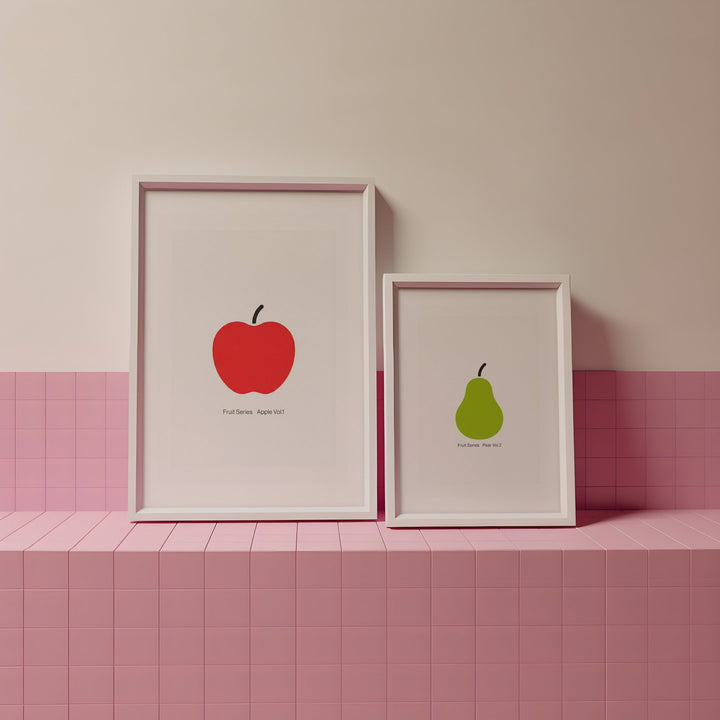 Apple & Pear Fruit Series Vol.1 Wall Art Pair wall - art - picture - poster