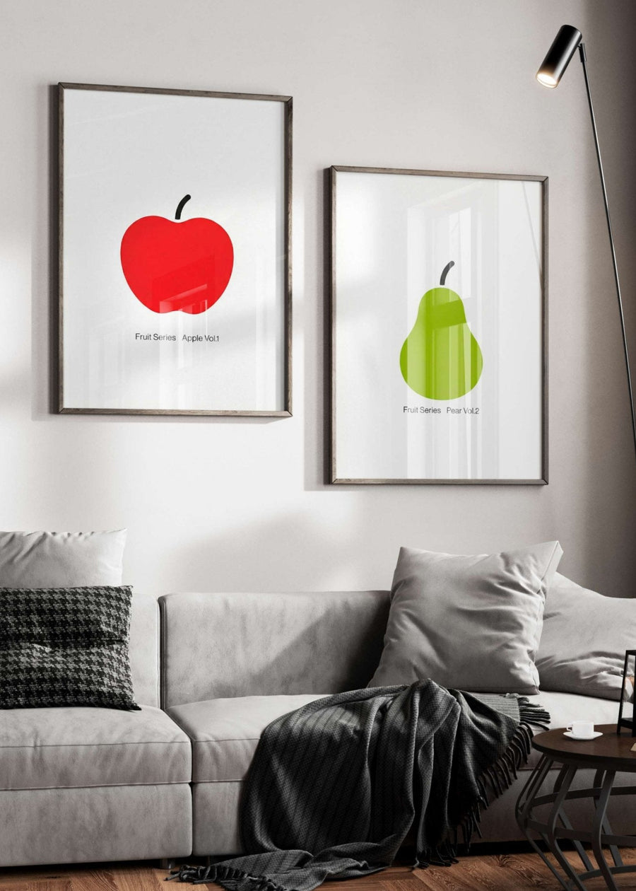 Apple & Pear Fruit Series Vol.1 Wall Art Pair