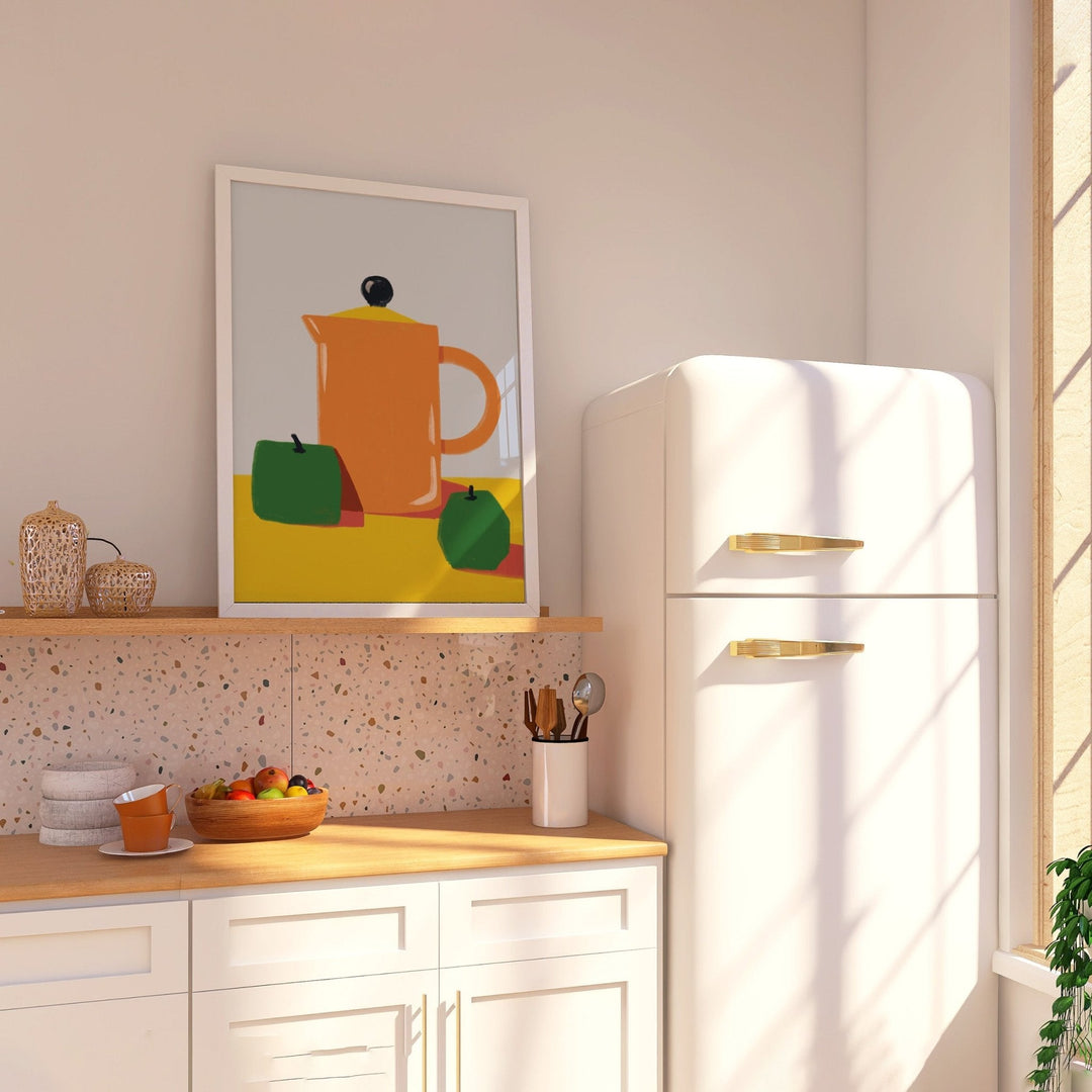 Apples and Orange Kitchen Jug Print - Style My Wall
