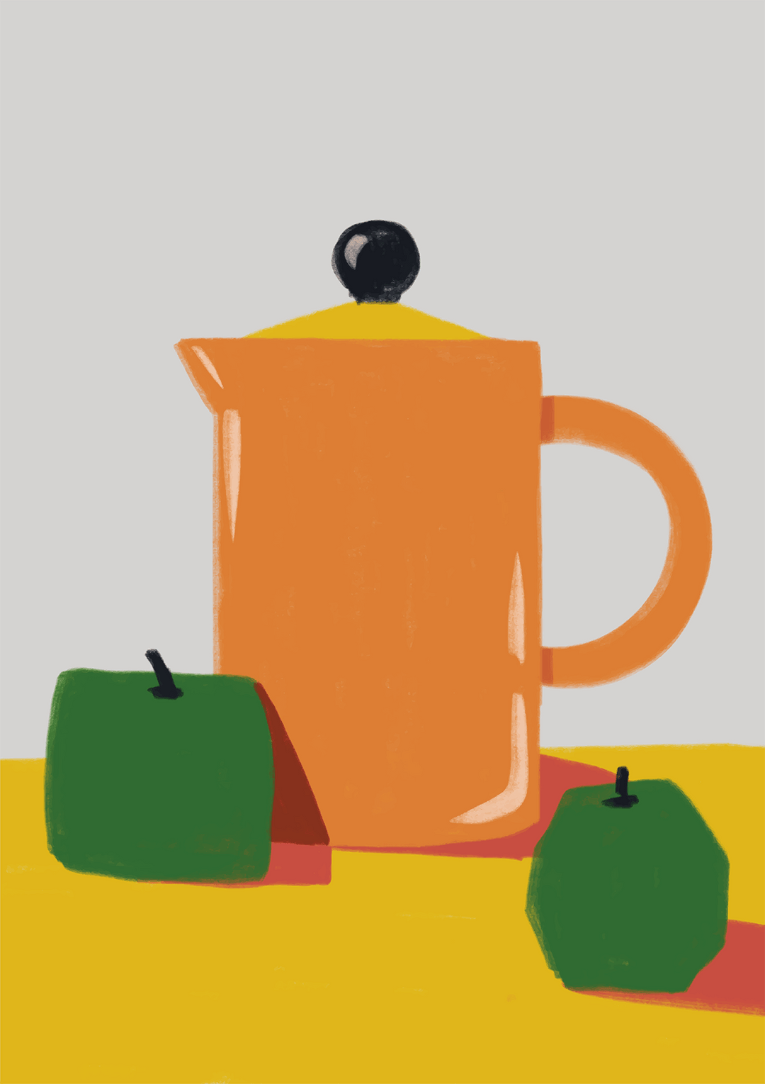 Apples and Orange Kitchen Jug Print - Style My Wall,frame