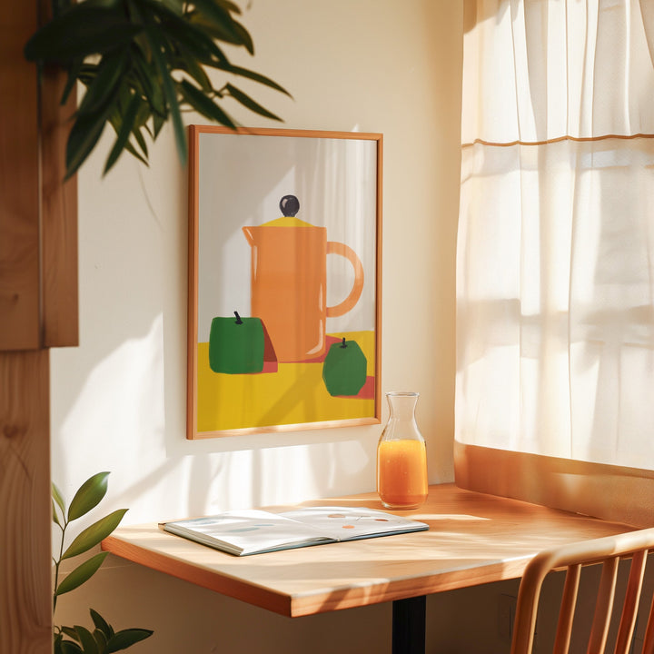 Apples and Orange Kitchen Jug Print - Style My Wall