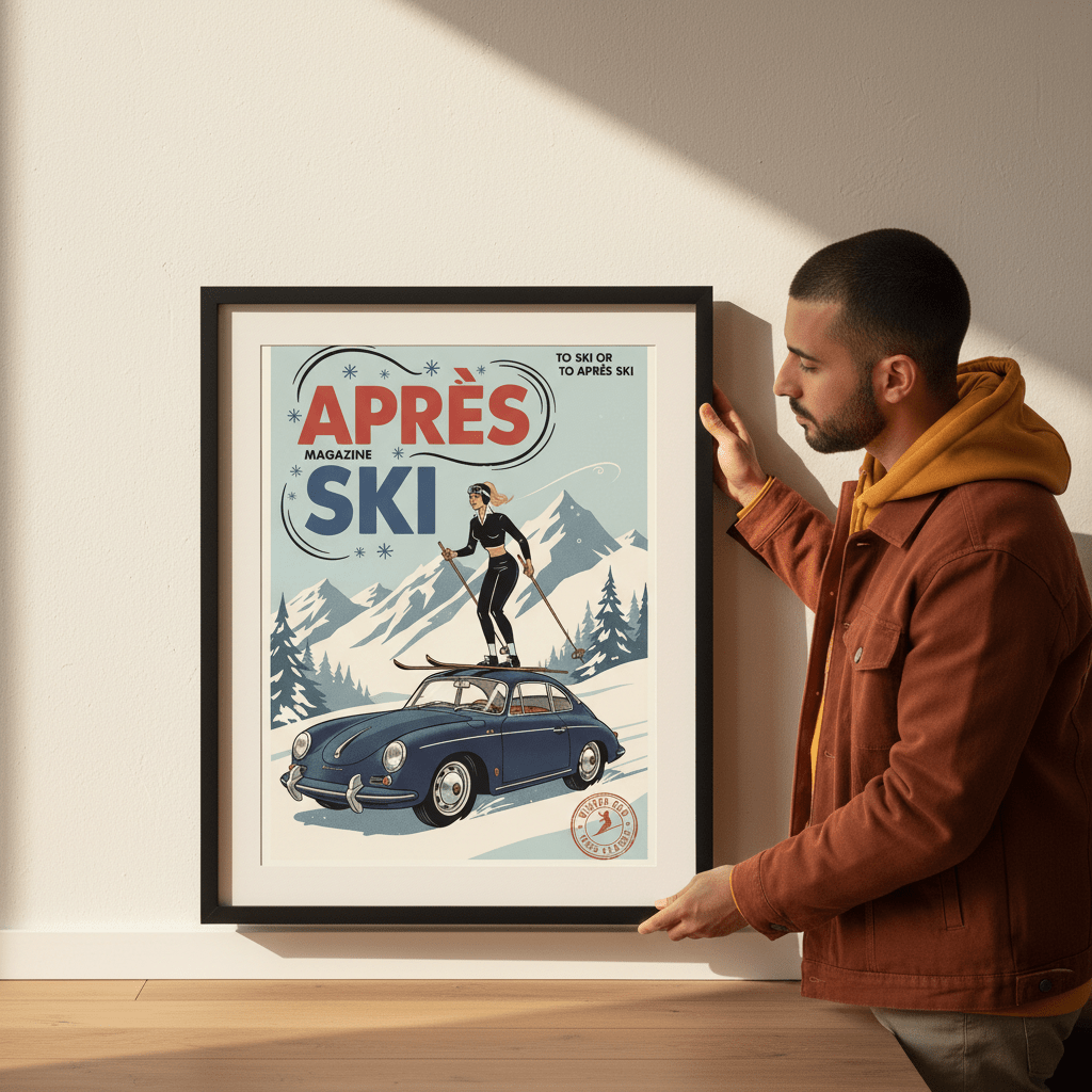 Apres Ski Magazine Vintage Retro Poster Print wall - art - picture - poster