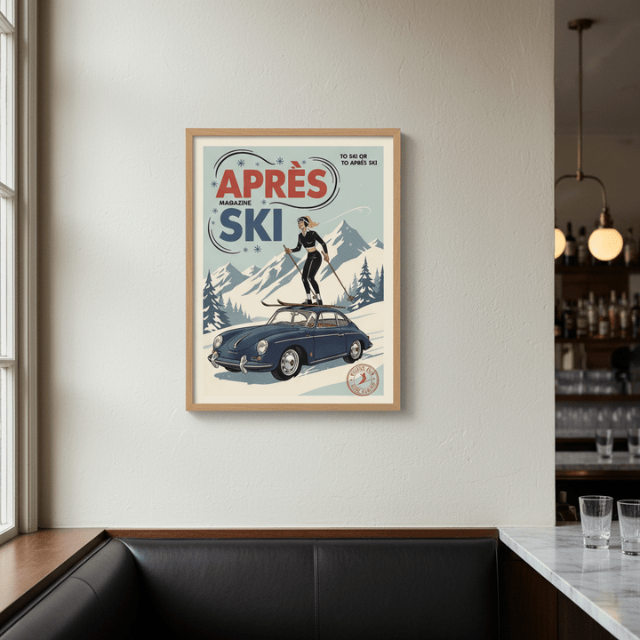 Apres Ski Magazine Vintage Retro Poster Print wall - art - picture - poster
