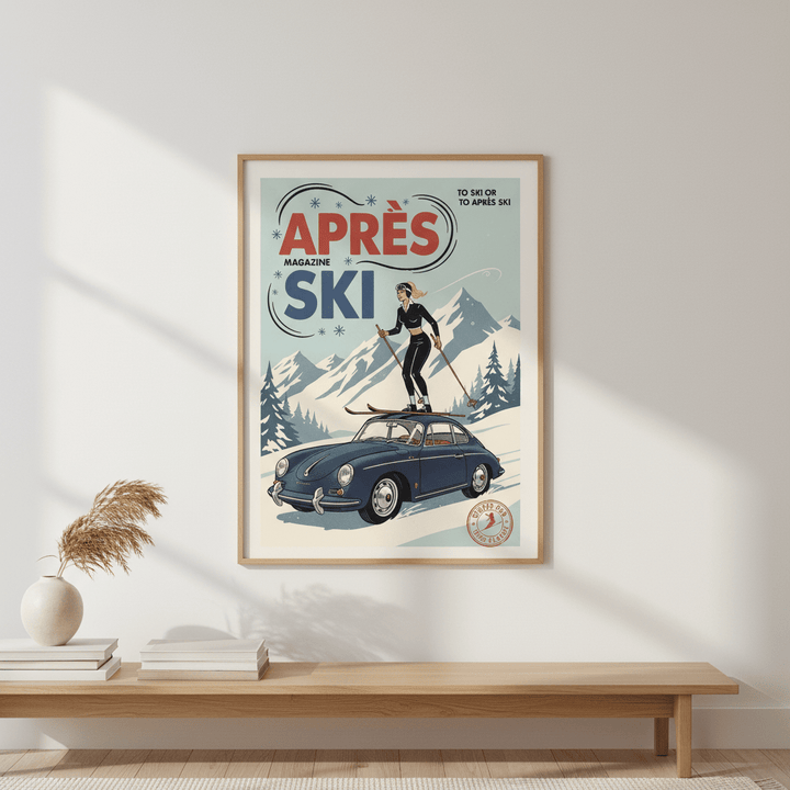 Apres Ski Magazine Vintage Retro Poster Print wall - art - picture - poster