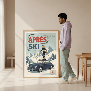 Apres Ski Magazine Vintage Retro Poster Print wall - art - picture - poster