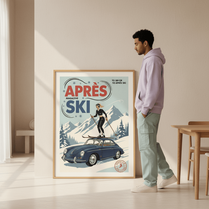 Apres Ski Magazine Vintage Retro Poster Print wall - art - picture - poster