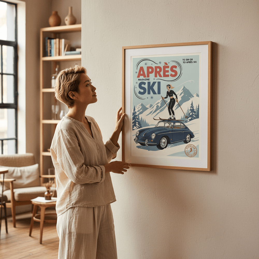 Apres Ski Magazine Vintage Retro Poster Print wall - art - picture - poster