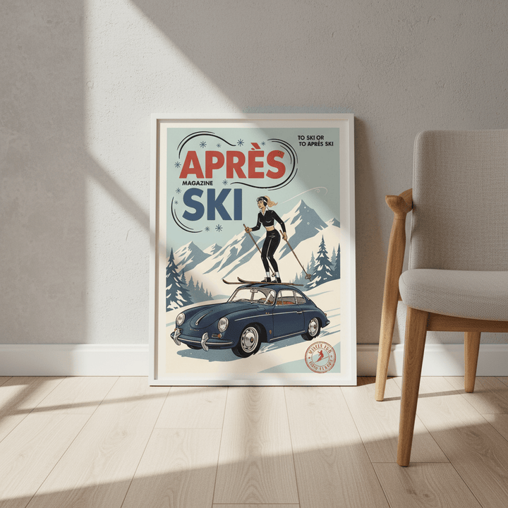 Apres Ski Magazine Vintage Retro Poster Print wall - art - picture - poster