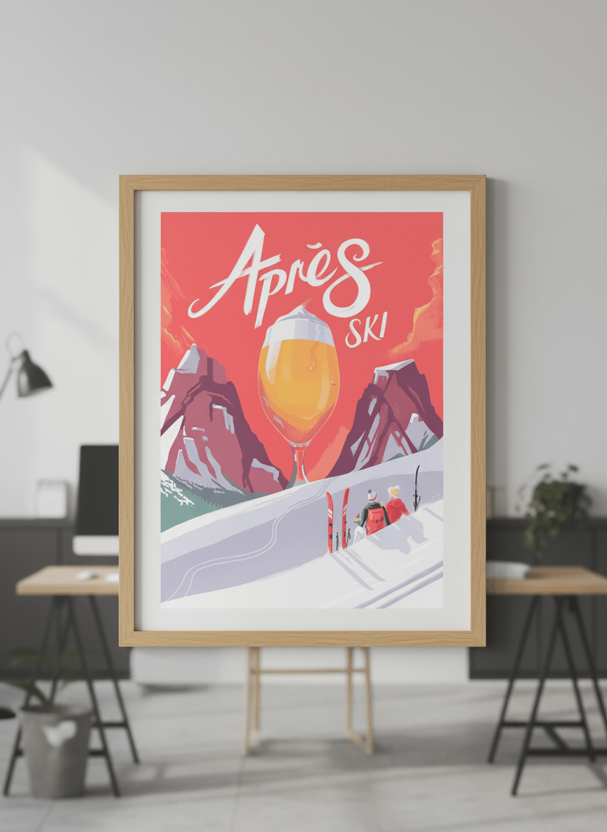 Contemporary wall art featured in a bright modern office workspace