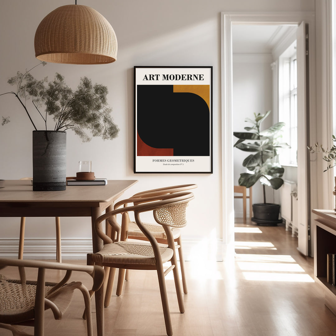 art moderne black abstract wall art kitchen