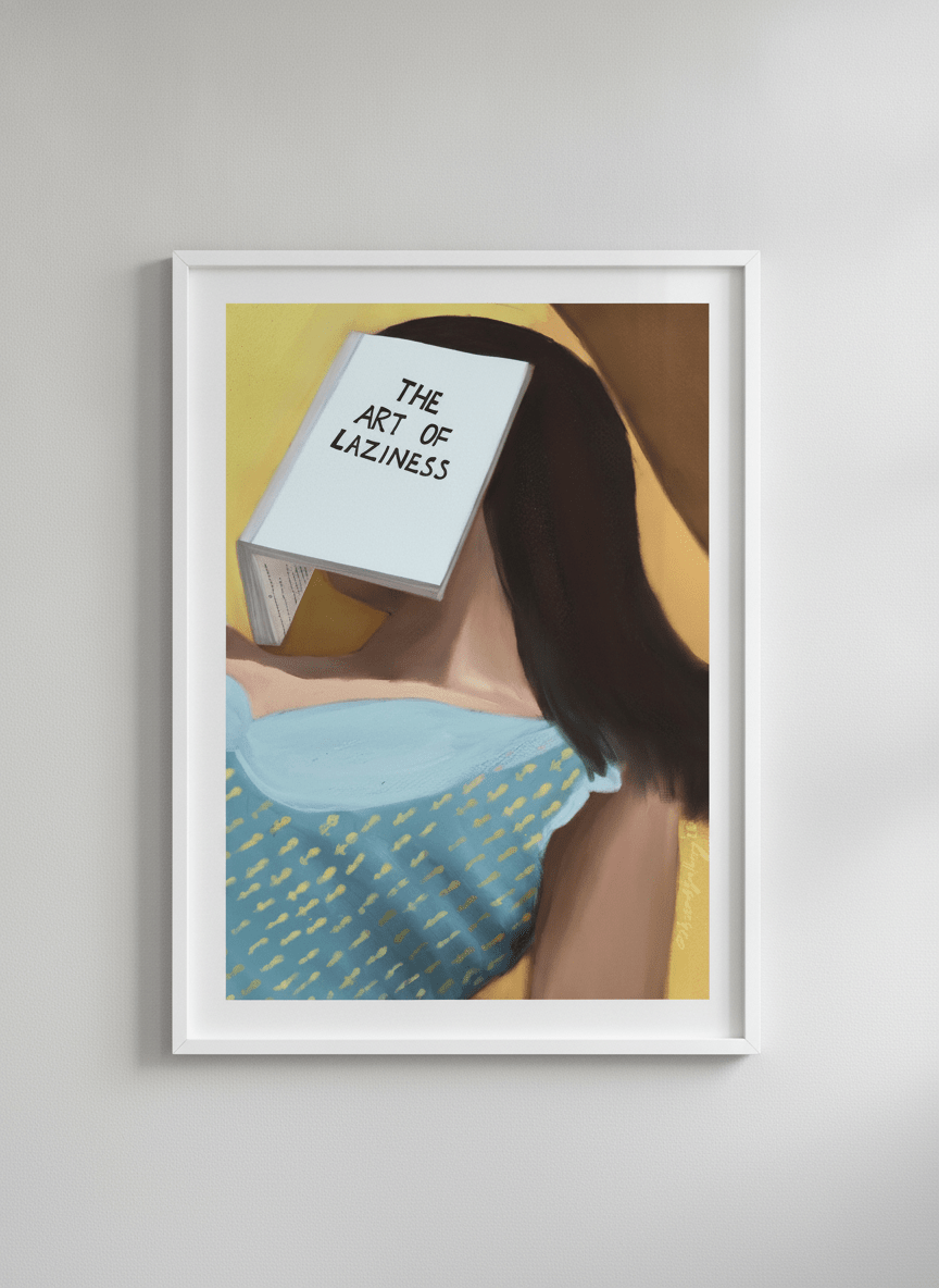 Contemporary wall art featured in a bright modern office workspace