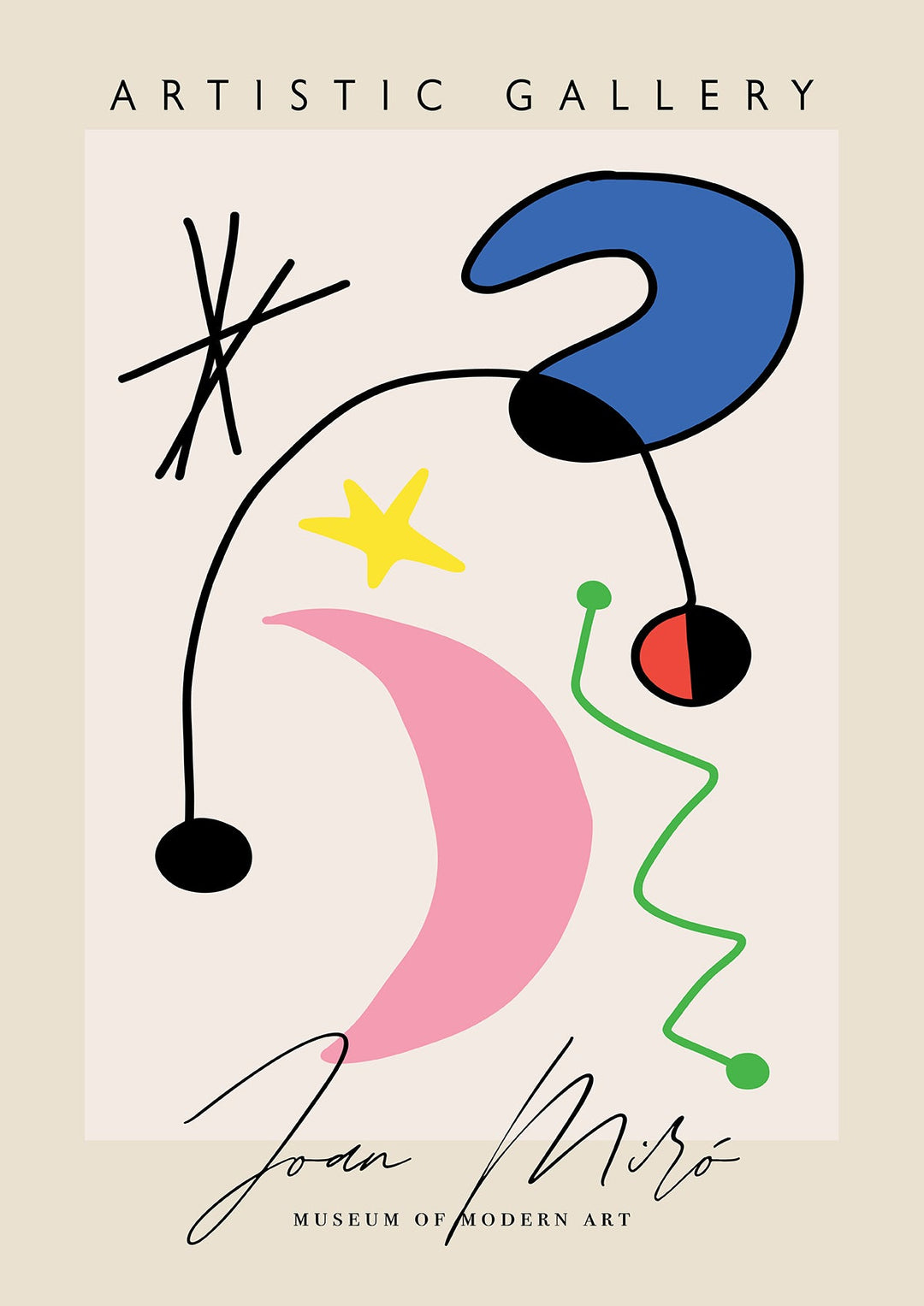 Artistic Wall Gallery No. 3 by Joan Miro - Style My Wall