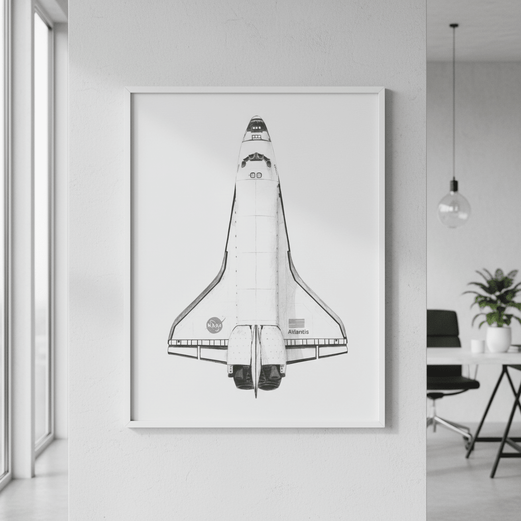 Atlantis Black & White by Florent Bodart wall - art - picture - poster