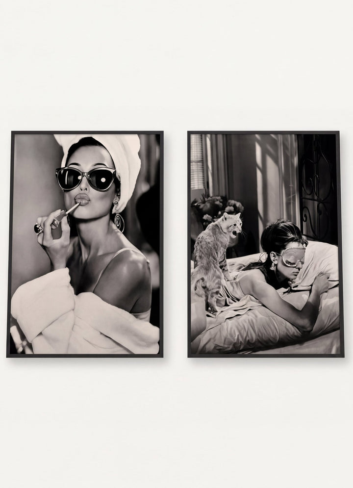 Audrey Hepburn Set of 2 wall - art - picture - poster