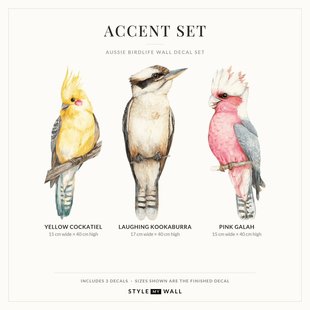 Aussie Birdlife Wall Decal Set wall-art-picture-poster