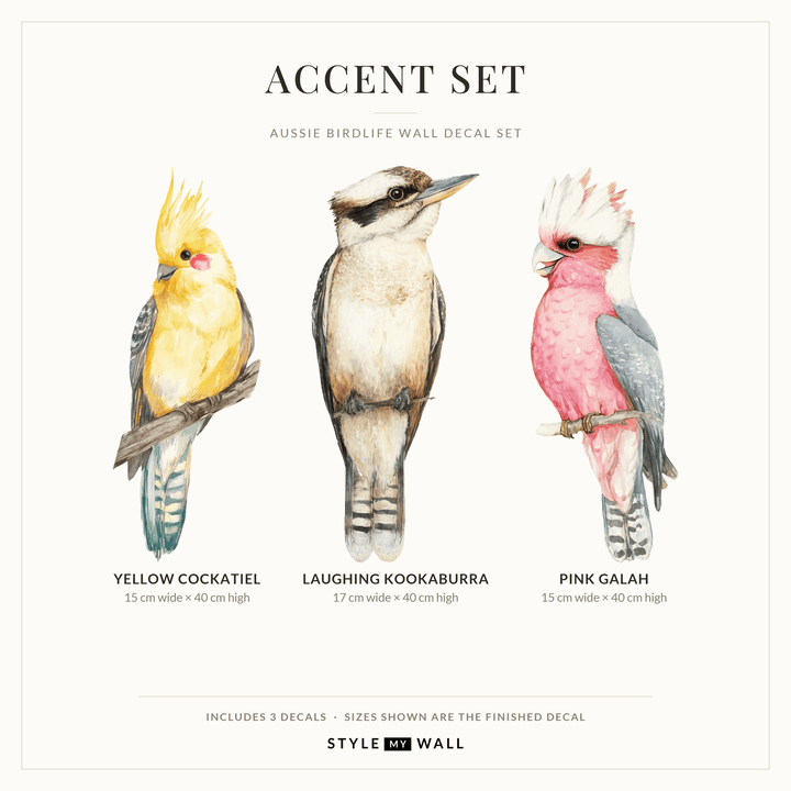 Aussie Birdlife Wall Decal Set wall-art-picture-poster