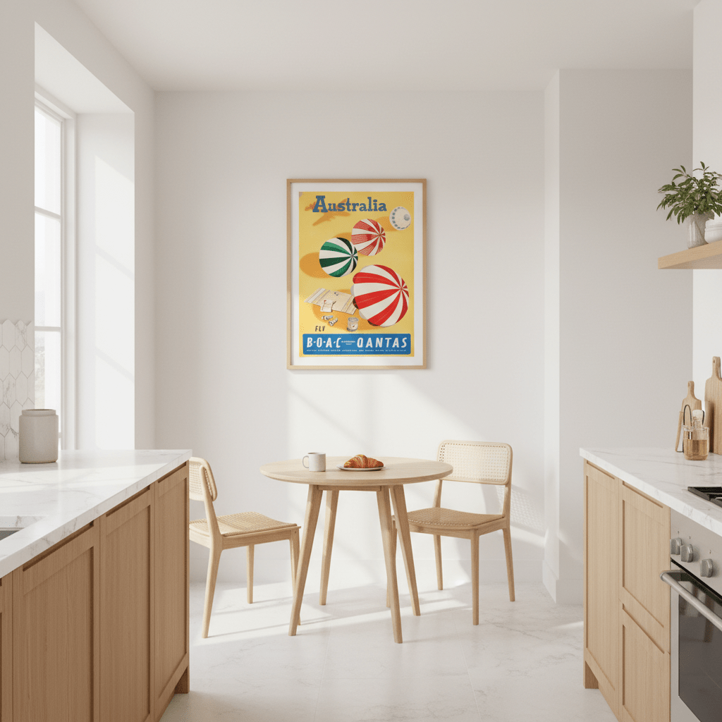Australia Qantas Airlines Vintage Wall Art Print wall - art - picture - poster