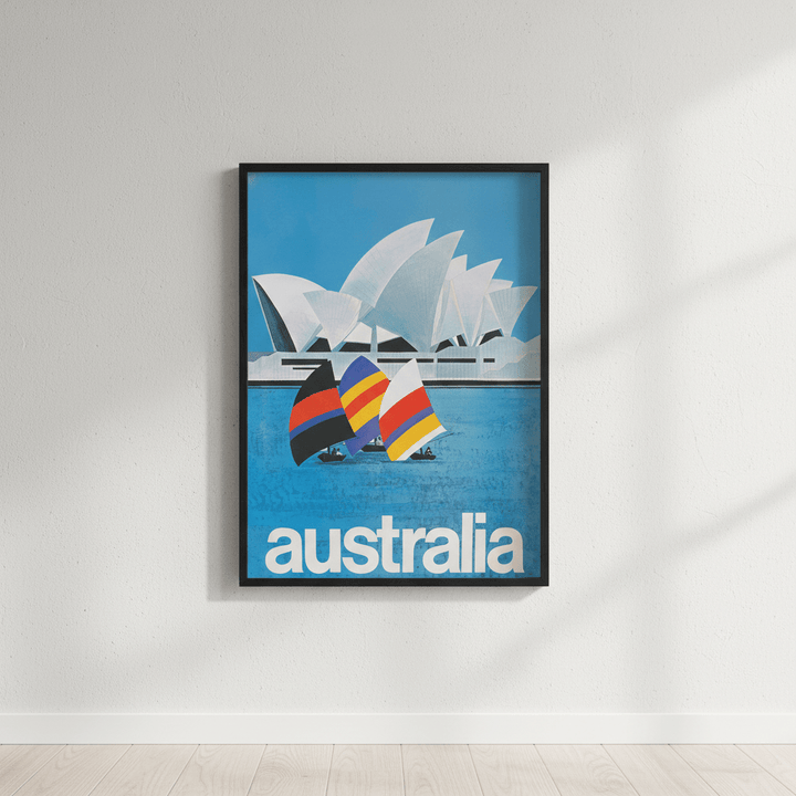 Australia Sydney Harbour Bridge Sail Retro Wall Art Print wall - art - picture - poster
