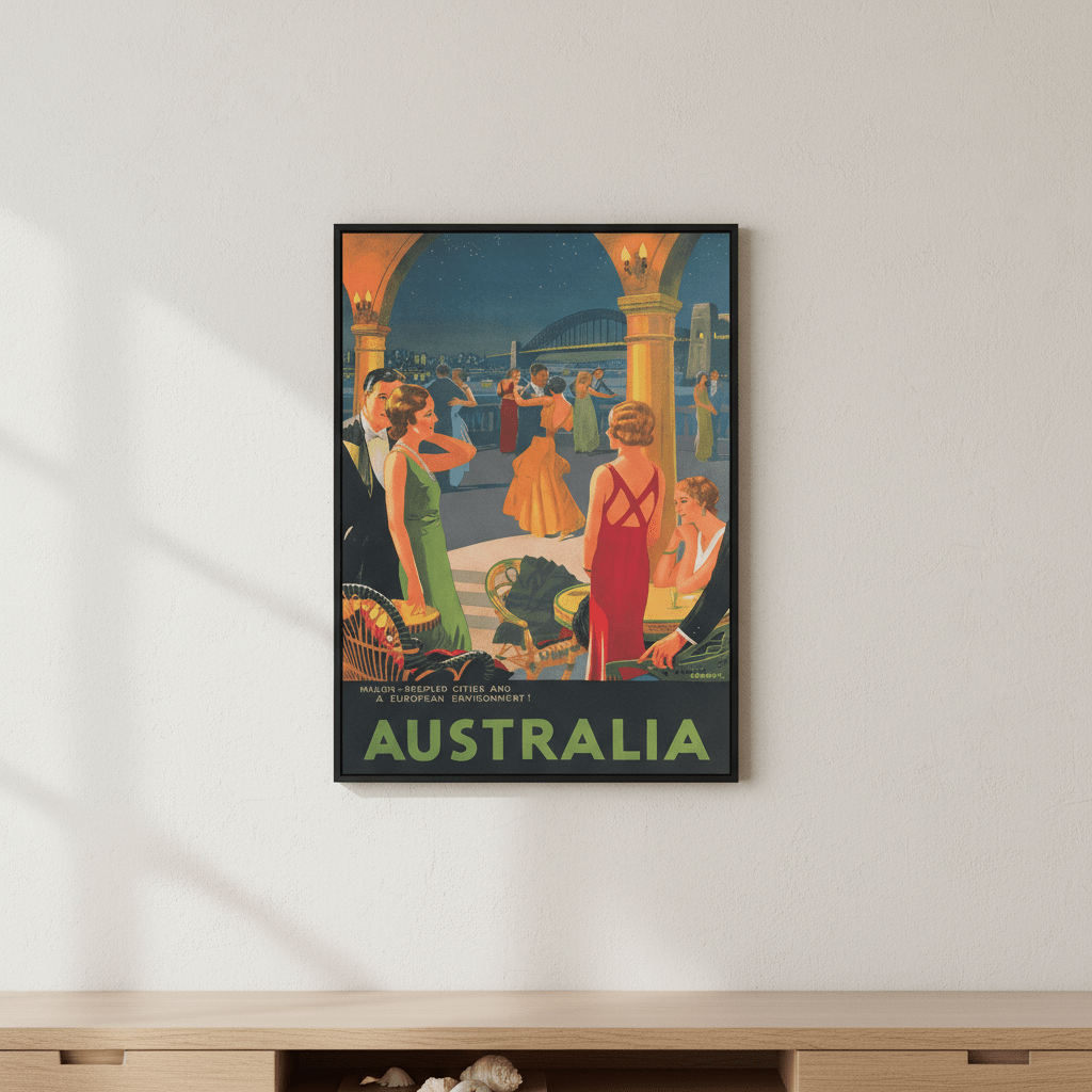 Australia Vintage Retro Wall Art Print wall - art - picture - poster