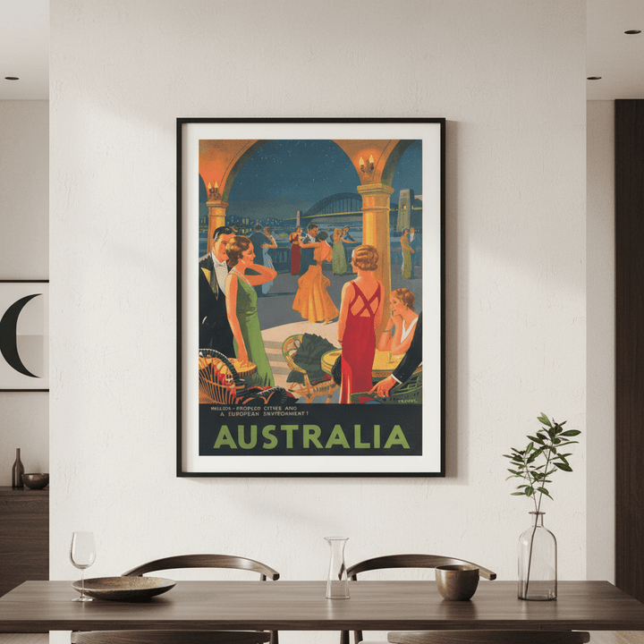 Australia Vintage Retro Wall Art Print wall - art - picture - poster