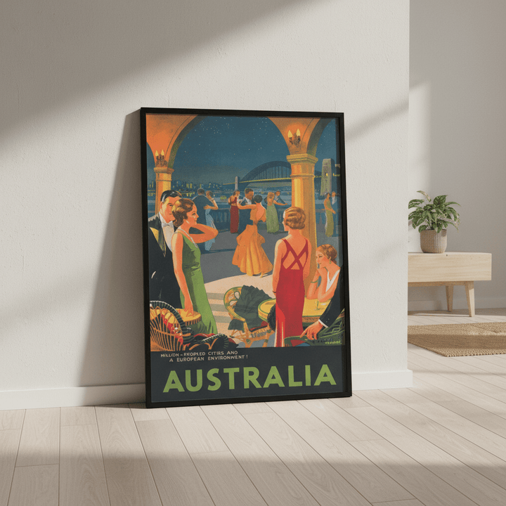 Australia Vintage Retro Wall Art Print wall - art - picture - poster