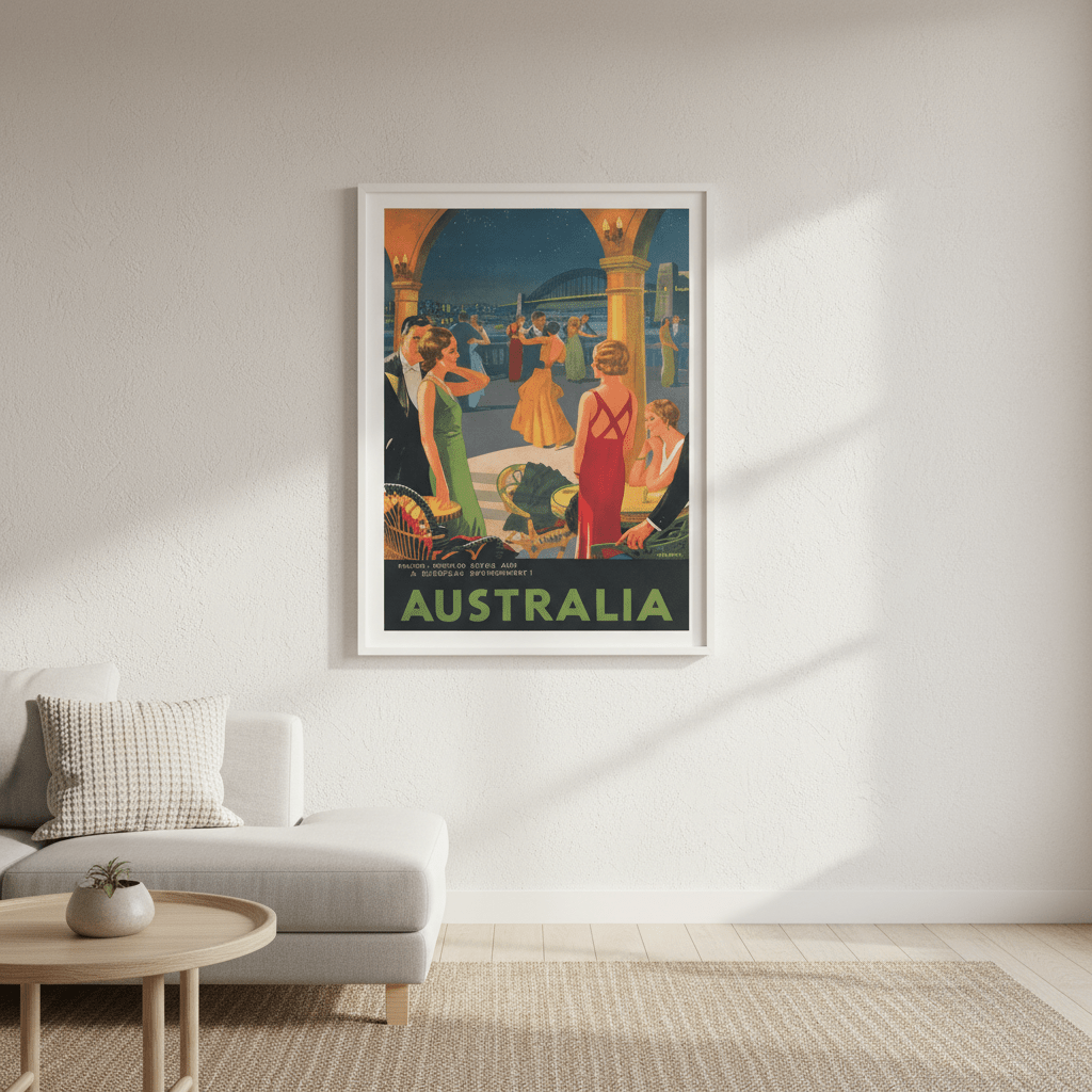 Australia Vintage Retro Wall Art Print wall - art - picture - poster