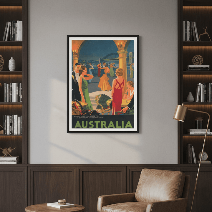 Australia Vintage Retro Wall Art Print wall - art - picture - poster
