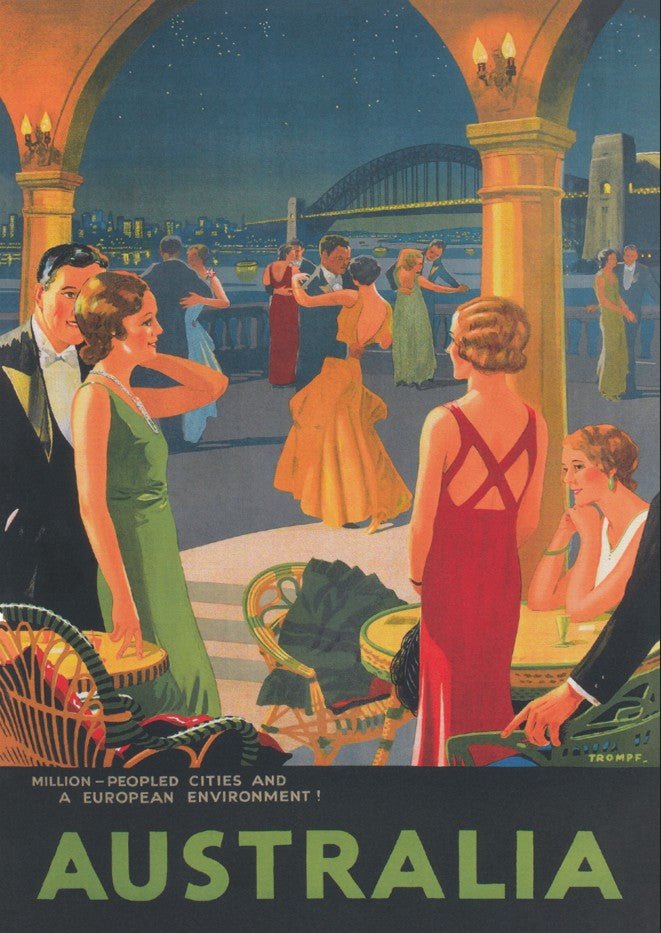 Australia Vintage Retro Wall Art Print