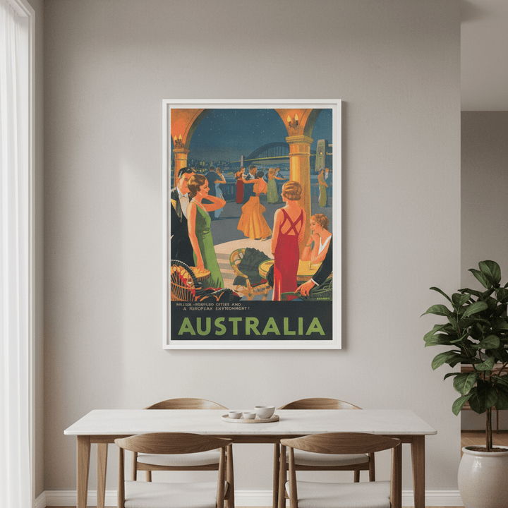 Australia Vintage Retro Wall Art Print wall - art - picture - poster