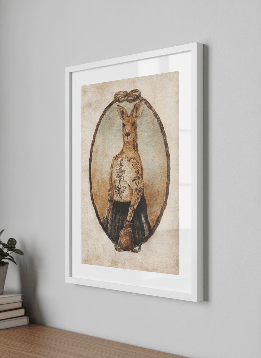 Contemporary wall art featured in a bright modern office workspace
