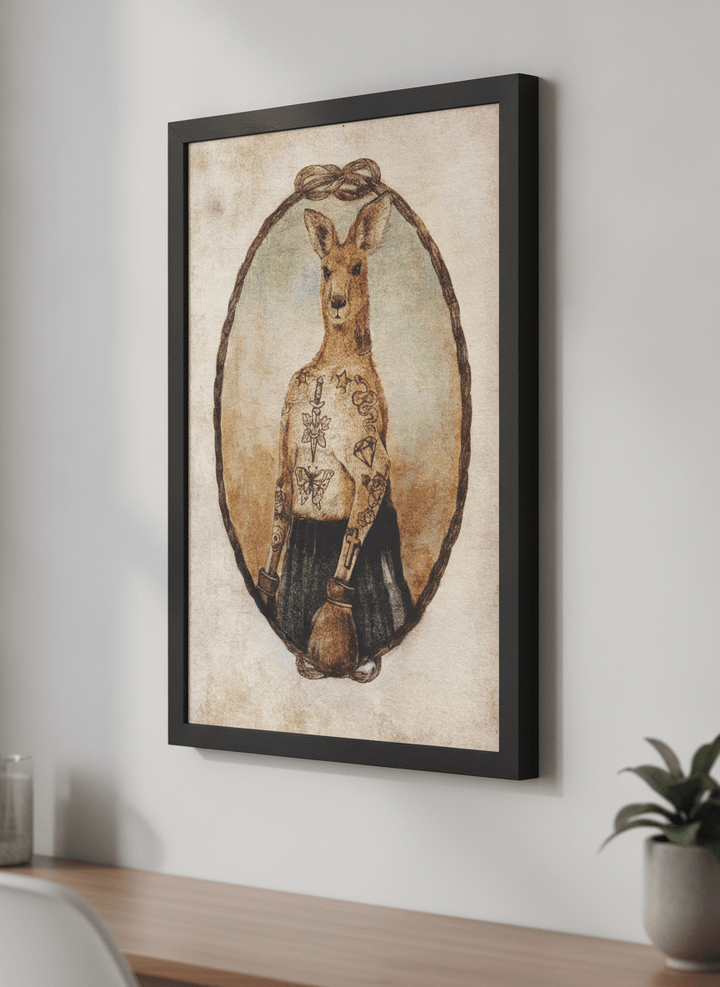Contemporary wall art featured in a bright modern office workspace