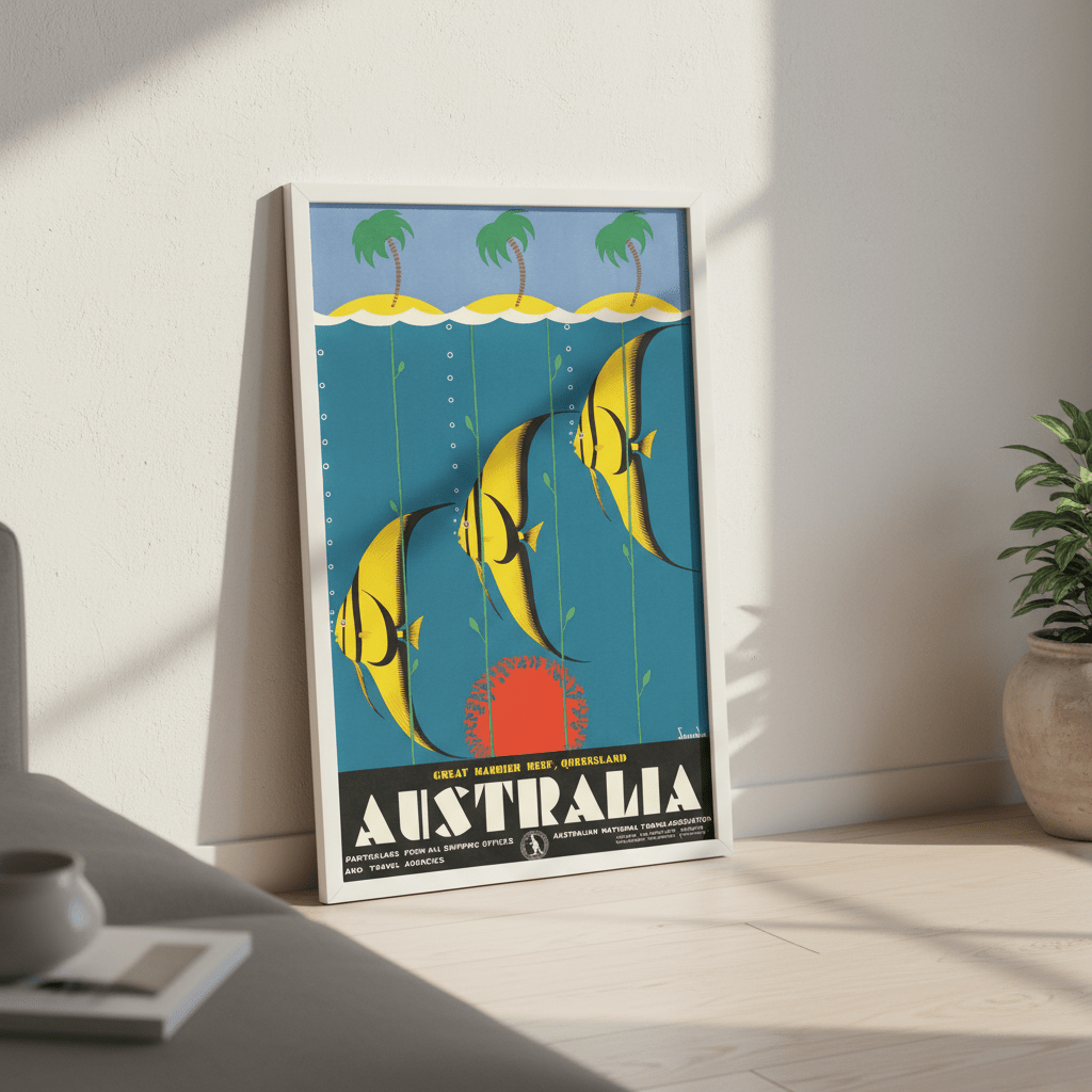 Australian Great Barrier Reef 1930 Wall Art Print wall - art - picture - poster