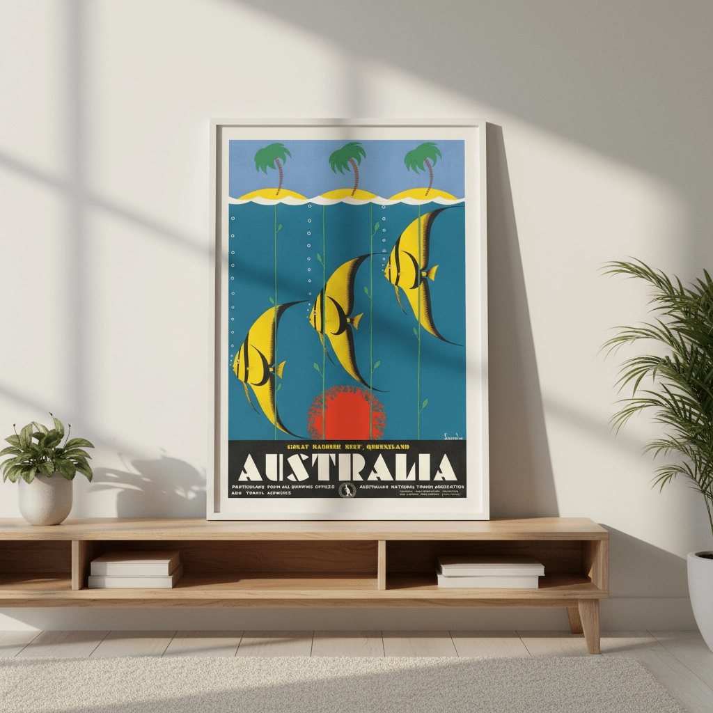 Australian Great Barrier Reef 1930 Wall Art Print wall - art - picture - poster