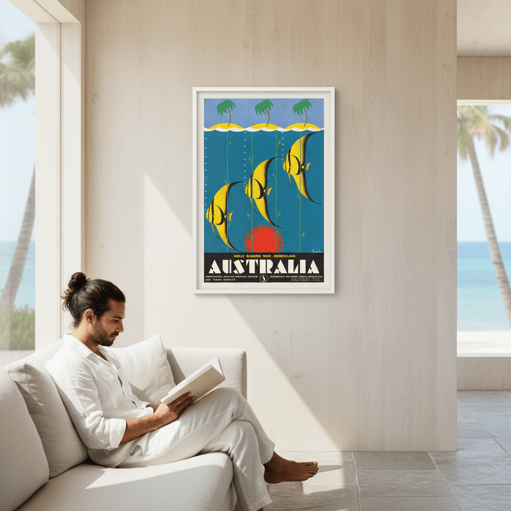 Australian Great Barrier Reef 1930 Wall Art Print wall - art - picture - poster