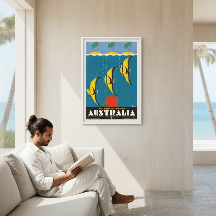 Australian Great Barrier Reef 1930 Wall Art Print wall - art - picture - poster